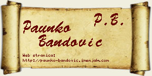 Paunko Bandović vizit kartica